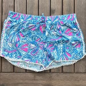 Lilly Pulitzer Blue and Pink Patterned Shorts